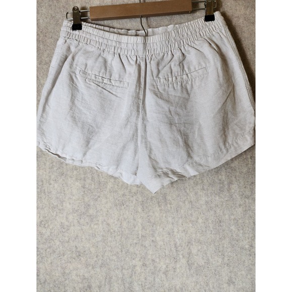 GAP Tan Linen- Cotton Blend Beachy Lightweight Pull On Drawstring Shorts SZ M - Picture 2 of 7